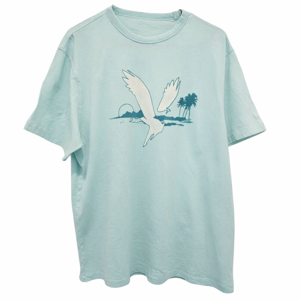 American Eagle Super Soft Blue Logo T-Shirt Men’s XL Crew Neck Graphic Tee